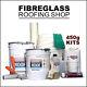 Fibreglass Flat Roofing Kit 450g 5 100 Square Metre Kits Dark Grey (no Tools)