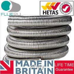 Flue Liner Kit Multifuel Flexible for Installation Wood Burning Stove 316 grade