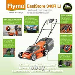 Flymo EasiStore 340R Li Cordless Push Lawn Mower with FREE Tool Kit Brand New