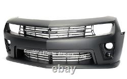 For 10-13 Camaro ZL1 Style Front Bumper Cover Upper Lower Grille Fog Lights