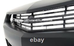 For 10-13 Camaro ZL1 Style Front Bumper Cover Upper Lower Grille Fog Lights