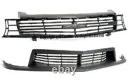 For 10-13 Camaro ZL1 Style Front Bumper Cover Upper Lower Grille Fog Lights