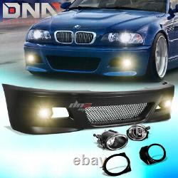 For 99-06 E46 3series Non-m M3 Style Abs Front Bumper Cover Body Kit+fog Light