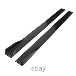 For Audi A3 A4 A5 A6 87'' Carbon Fiber Side Skirt Extension Splitter + Rear Spat