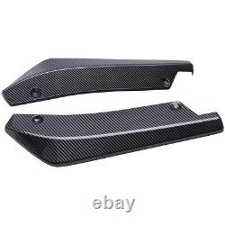 For Audi A3 A4 A5 A6 87'' Carbon Fiber Side Skirt Extension Splitter + Rear Spat