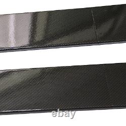 For Audi A3 A4 A5 A6 87'' Carbon Fiber Side Skirt Extension Splitter + Rear Spat