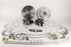 Ford 9 Rear Disc Brake Kit Drilled/ Slotted Rotors Emergency Brake Calipers