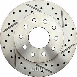 Ford 9 Rear Disc Brake Kit Drilled/ Slotted Rotors Emergency Brake Calipers