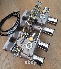 Ford Duratec 1.8 2L manifold 45 dcoe carbs, linkage kit fuel unions trumpets