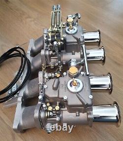 Ford Duratec 1.8 2L manifold 45 dcoe carbs, linkage kit fuel unions trumpets