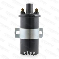 Ford Essex V6 Electronic Distributor with Sports Coil and Black 8mm HT Leads