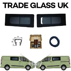 Ford Transit CUSTOM Sliding Windows, With FITTING KIT And U TRIM