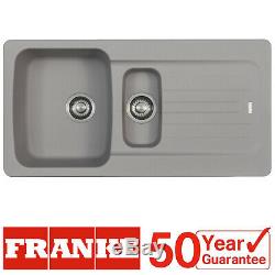 Franke Aveta 1.5 Bowl Stone Grey Tectonite Reversible Kitchen Sink And Waste kit