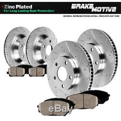 Front And Rear Brake Rotors Ceramic Pads For 2006 -2015 2016 2017 Dodge Ram 1500
