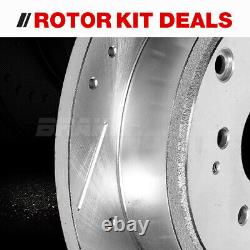 Front & Rear Brake Rotors + Brake Pads For Honda Odyssey Drilled Brakes Kit