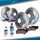 Front & Rear Drill Slotted Rotors & Ceramic Brake Pads 2012 2013-2017 Ford F-150