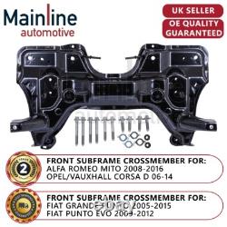 Front Subframe Crossmember Subframe for Vauxhall Corsa D WITH FULL FITTING KIT