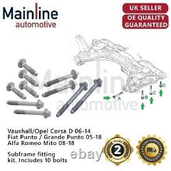 Front Subframe Crossmember Subframe for Vauxhall Corsa D WITH FULL FITTING KIT