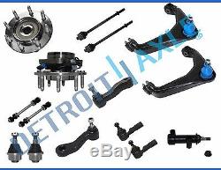 Front Wheel Hub Bearing Assembly Chevy GMC Hummer 15pc Control Arm Kit 4x4 ABS