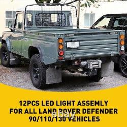 Full Clear Lens LED Light Upgrade For Land Rover Defender 200 300Tdi 90 110 130