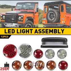 Full LED Smoked light upgrade kit For Fog Reverse For Land Rover 90/130 Defender