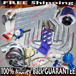 GT28 Universal Turbo Kits 2.5 Intercooler +Piping+BOV+Fuel Regulator+Air Filter