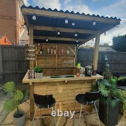 Garden Bar Outdoor Wooden Bar, Fully Treated, Outside Home Bar DIY Bar Kit