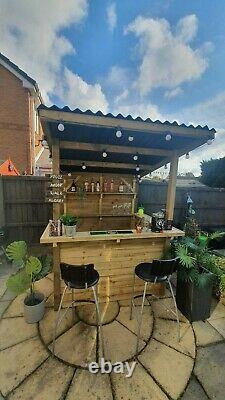 Garden Bar Outdoor Wooden Bar, Fully Treated, Outside Home Bar DIY Bar Kit