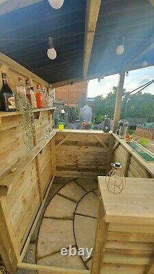 Garden Bar Outdoor Wooden Bar, Fully Treated, Outside Home Bar DIY Bar Kit