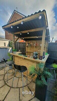 Garden Bar Outdoor Wooden Bar, Fully Treated, Outside Home Bar DIY Bar Kit