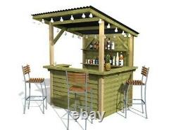 Garden Bar Outdoor Wooden Bar, Fully Treated, Outside Home Bar DIY Bar Kit