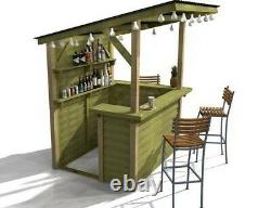 Garden Bar Outdoor Wooden Bar, Fully Treated, Outside Home Bar DIY Bar Kit