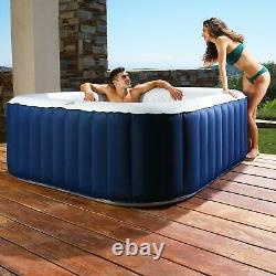 Garden Jacuzzi Bubble Pool 4 Person (2+2) Square Inflatable Hot Tub SPA Set Kit