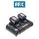 Genuine Makita Bl1850 2 X 5.0ah Battery Twin Charger Kit 45min Charge Time