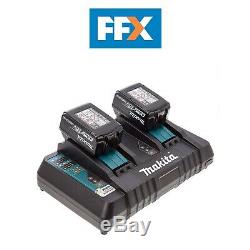 Genuine Makita BL1850 2 x 5.0Ah Battery and Twin Charger Kit