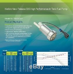Genuine Walbro/ Ti E85 Racing Fuel Pump F90000267 450lph & 400-1168 Kit Tia485