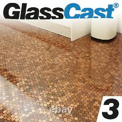 GlassCast 3 Clear Epoxy Penny Floor Resin, Tabletop, Bar-Top Coating Resin