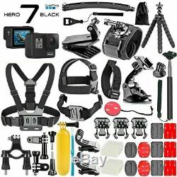 GoPro HERO 7 Black 4K Action Camera Plus Deluxe Mega Kit Accessories Bundle