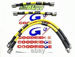 Goodridge Braided Brake Hoses Kit Brand New Performance for Vauxhall Corsa D VXR