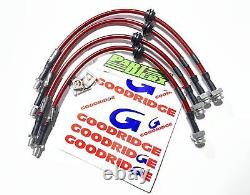 Goodridge Braided Brake Hoses Kit Brand New Performance for Vauxhall Corsa D VXR