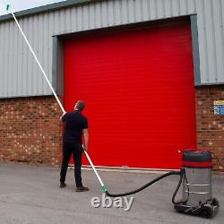 Gutter Vacuum Pole Kit Long Reach Drain Pipe Cleaning & 80L Wet & Dry Hoover