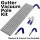 Gutter Vacuum Pole Kit Long Reach Drain Pipe Sucker Hoover Vac Cleaning Crevice