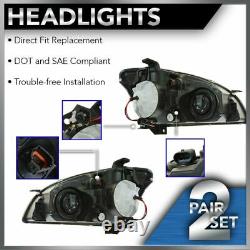 Halogen Headlamps Headlights Left LH & Right RH Pair Set for 05-06 Nissan Altima