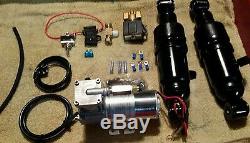 Harley air ride SUSPENSION TOURING! 94-19 US SELLER KIT WITH COMPRESSOR MOUNT