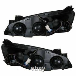 Headlights Headlamps with Amber Signal Left & Right Pair Set for 05-10 Pontiac G6