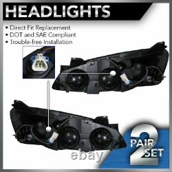 Headlights Headlamps with Amber Signal Left & Right Pair Set for 05-10 Pontiac G6