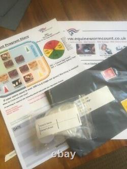 Horse Faecal Equine Egg Count Kit, Worm count, Worming kit FREE RETURN POSTAGE