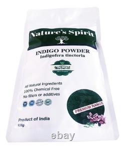 Indigo + Henna Powder -200g (2 x100g) Organic Natural Hair Dye for Black /Brown
