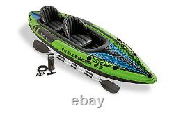 Intex Challenger K2 2-Person Inflatable Kayak and Accessory Kit with Oars & Pump