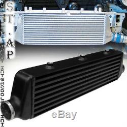 Jdm 28 Turbo Intercooler Blk+2.5 Aluminum Black Piping Pipe Kit Black Couplers